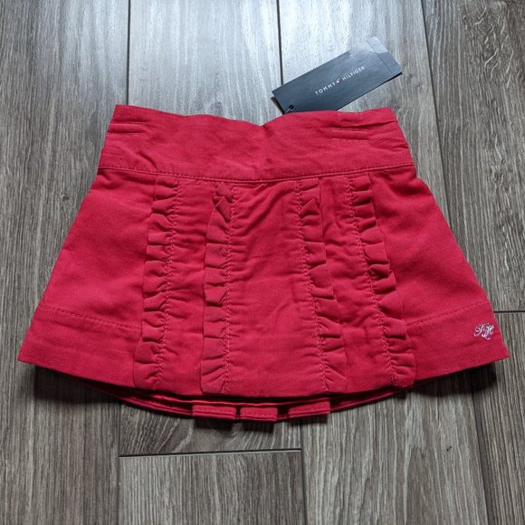 NWT Baby Girl (12M) - TOMMY HILFIGER Corduroy Pleated Skirt - Picture 1 of 6